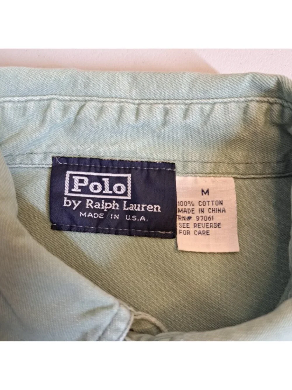 Polo by Ralph Lauren Oxford Shirt Mens Sz M Button Down Up Front 90s Preppy Vtg